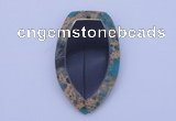 NGP210 30*50mm fashion dyed imperial jasper & black stone pendant