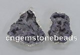 NGP2103 40*50mm - 55*65mm freeform druzy agate gemstone pendants