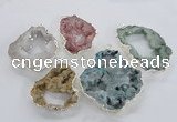 NGP2106 40*50mm - 55*65mm freeform druzy agate gemstone pendants