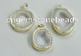 NGP2121 20*25mm - 30*40mm freefrom druzy agate pendants