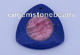 NGP213 45*45mm fashion dyed rhodochrosite & lapis lazuli gemstone pendant