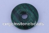 NGP215 5*25mm fashion dyed malachite gemstone donut pendant