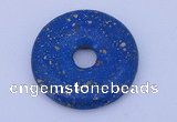 NGP217 5*30mm fashion dyed lapis lazuli gemstone donut pendant