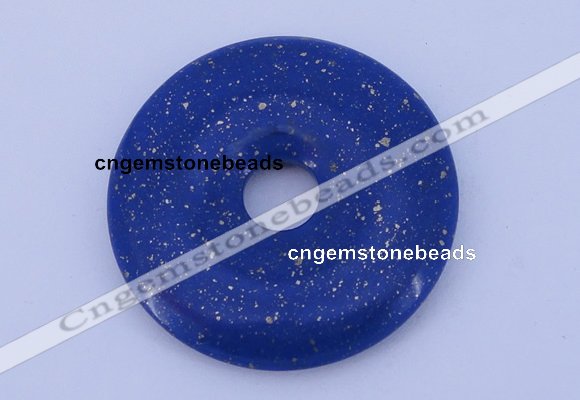 NGP218 7*50mm fashion dyed lapis lazuli gemstone donut pendant