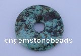 NGP220 7*40mm fashion african turquoise gemstone donut pendant