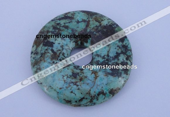 NGP220 7*40mm fashion african turquoise gemstone donut pendant