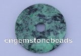 NGP221 6*45mm fashion african turquoise gemstone donut pendant