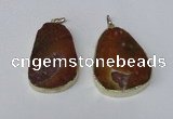 NGP2215 30*40mm - 40*45mm freeform druzy agate gemstone pendants