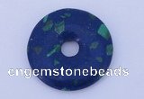 NGP222 5*30mm synthetic lapis lazuli & malachite gemstone donut pendant