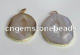 NGP2221 30*40mm - 40*45mm freeform druzy agate gemstone pendants