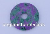 NGP224 5*30mm fashion synthetic ruby zoisite gemstone donut pendant