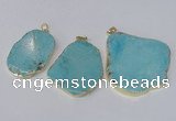 NGP2245 35*40mm - 45*50mm freeform turquoise gemstone pendants