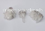 NGP2254 20*30mm - 25*35mm nuggets druzy quartz pendants