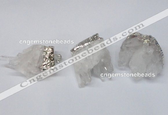 NGP2255 30*35mm - 35*40mm nuggets druzy quartz pendants