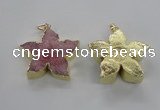 NGP2263 38*40mm - 42*45mm star druzy agate gemstone pendants