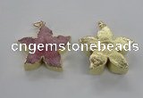 NGP2263 38*40mm - 42*45mm star druzy agate gemstone pendants