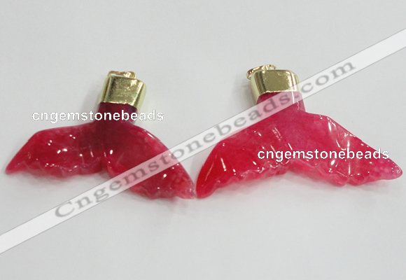 NGP2271 38*55mm - 40*60mm fishtail agate gemstone pendants