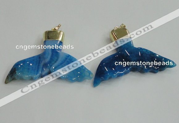 NGP2272 38*55mm - 40*60mm fishtail agate gemstone pendants