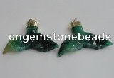 NGP2273 38*55mm - 40*60mm fishtail agate gemstone pendants