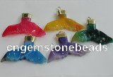 NGP2274 38*55mm - 40*60mm fishtail agate gemstone pendants