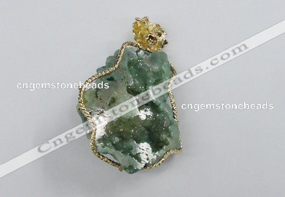 NGP2282 35*45mm - 45*50mm freeform druzy agate gemstone pendants