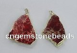 NGP2284 30*40mm - 40*50mm freeform sea sediment jasper pendants