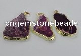 NGP2285 30*40mm - 40*50mm freeform sea sediment jasper pendants