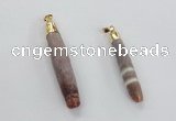 NGP2294 10*55mm - 12*75mm stick sea urchin shell beads