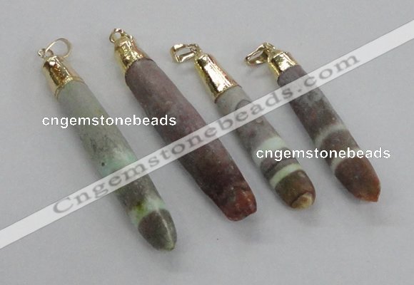 NGP2295 10*55mm - 12*75mm stick sea urchin shell beads