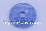 NGP230 7*50mm fashion dyed blue lace agate gemstone donut pendant