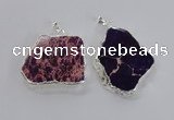 NGP2300 30*40mm - 40*50mm freeform sea sediment jasper pendants