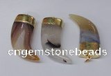 NGP2307 25*60mm - 28*65mm oxhorn Montana agate gemstone pendants