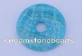 NGP231 7*50mm fashion dyed blue lace agate gemstone donut pendant