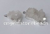 NGP2328 20*30mm - 25*35mm nuggets druzy quartz pendants