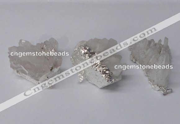 NGP2332 30*35mm - 35*40mm nuggets druzy quartz pendants