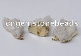 NGP2338 30*35mm - 35*40mm nuggets druzy quartz pendants