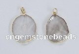 NGP2352 25*35mm - 35*45mm freeform quartz gemstone pendants