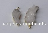 NGP2360 18*35mm - 22*45mm wing-shaped druzy quartz pendants