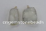 NGP2364 25*40mm - 35*45mm freefrom druzy agate pendants