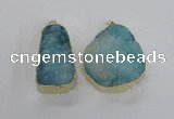 NGP2365 25*40mm - 35*45mm freefrom druzy agate pendants