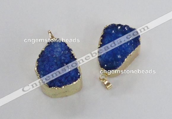 NGP2367 22*30mm - 25*30mm freefrom druzy agate pendants