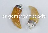 NGP2377 20*48mm - 22*50mm oxhorn agate gemstone pendants