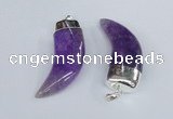 NGP2378 20*48mm - 22*50mm oxhorn agate gemstone pendants