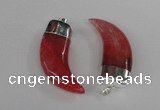 NGP2379 20*48mm - 22*50mm oxhorn agate gemstone pendants