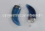NGP2380 20*48mm - 22*50mm oxhorn agate gemstone pendants