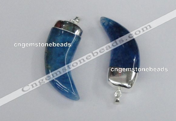 NGP2380 20*48mm - 22*50mm oxhorn agate gemstone pendants