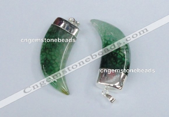 NGP2381 20*48mm - 22*50mm oxhorn agate gemstone pendants