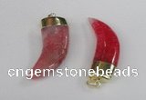 NGP2387 20*48mm - 22*50mm oxhorn agate gemstone pendants