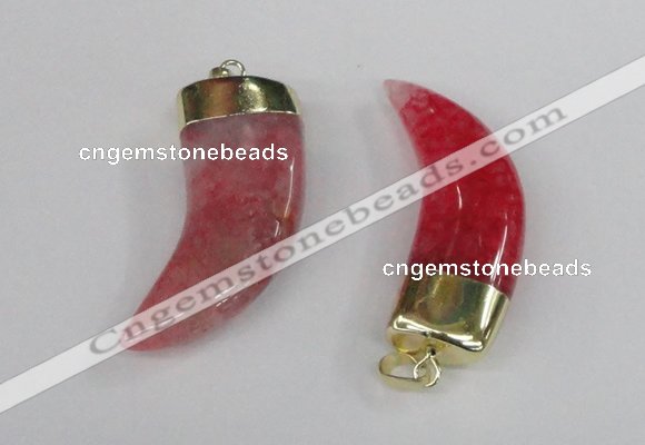 NGP2387 20*48mm - 22*50mm oxhorn agate gemstone pendants