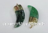 NGP2389 20*48mm - 22*50mm oxhorn agate gemstone pendants